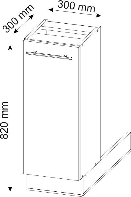 Actual product image Vicco Kücheninsel Fame-Line (30 x 30 x 82 cm)