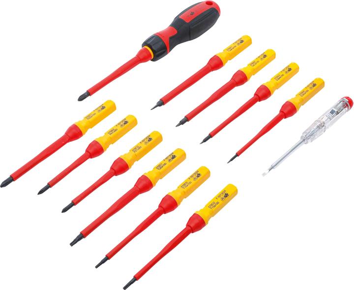 Actual product image BGS VDE Screwdriver Set with Interchangeable Blades 13 pcs.