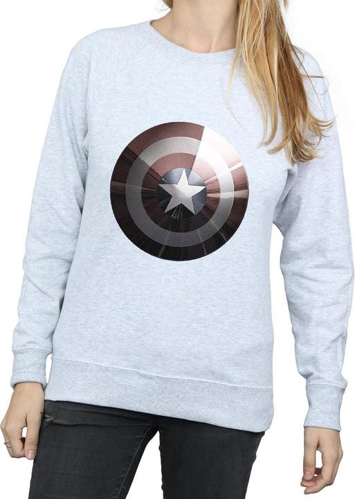 Produktbild Captain America Schild Glänzendes Sweatshirt (S)