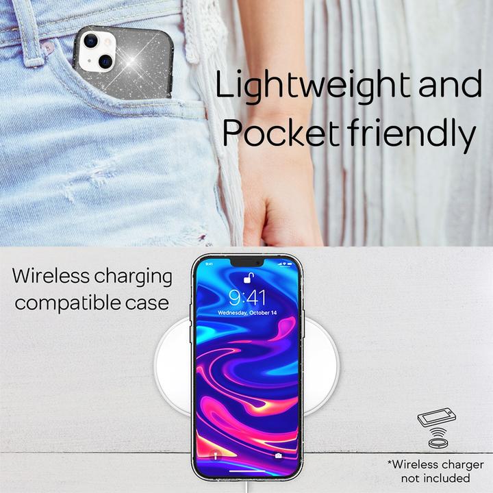 Produktbild Nalia Klare Glitzer Silikon Hülle (Apple iPhone 13)