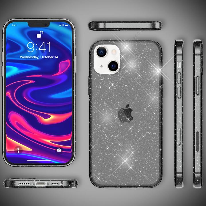Produktbild Nalia Klare Glitzer Silikon Hülle (Apple iPhone 13)