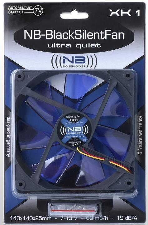 Immagine prodotto Noiseblocker BlackSilent L-XK1 (140 mm, 1 x)
