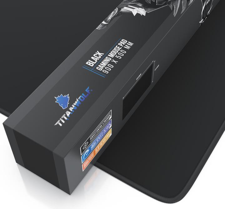 Actual product image Titanwolf Gaming mouse pad, 900 x 500mm XXL speed gaming mouse mat, mouse pad extra-large surface, black (XXL)