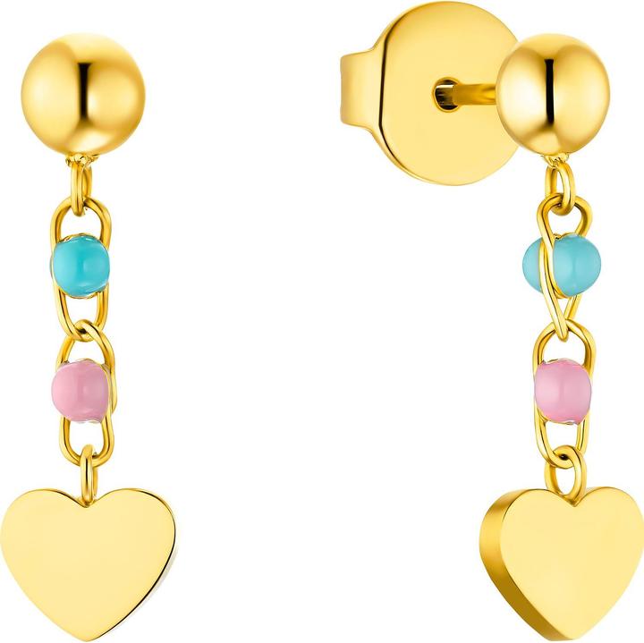 Prinzessin Lillifee Ohrschmuck für Mädchen, Edelstahl IP Gold | Herz (Edelstahl)