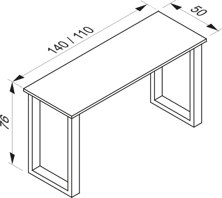 Immagine prodotto VCM Scrivania Tavolo per computer Lona U SW (110 x 50 x 76 cm)