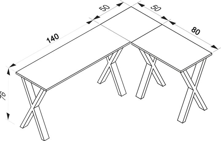 Actual product image VCM Lona (76 x 190 x 130 x 50 cm)