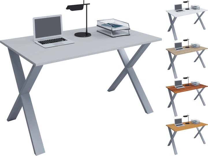 Produktbild VCM Schreibtisch Computertisch Lona X Silber (110 x 50 x 76 cm)