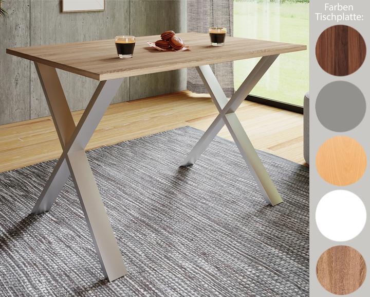 Produktbild VCM Holz Esstisch Xona X Silber (80 x 50 x 76 cm)
