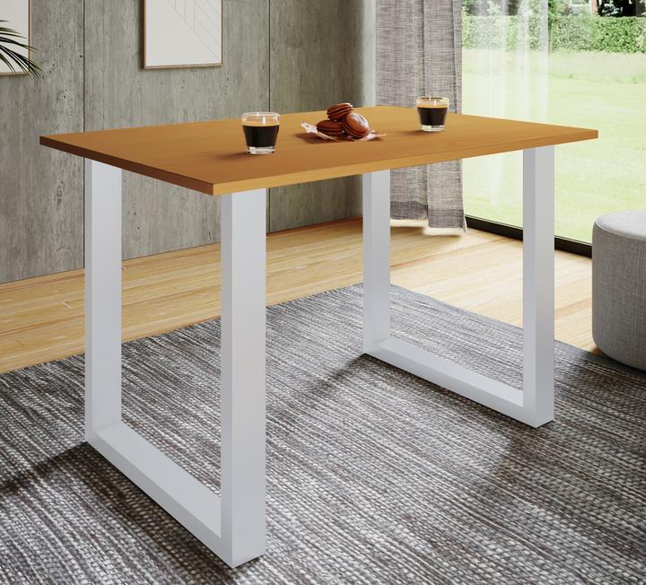 Produktbild VCM Büromöbel Schreibtisch Lona U Alu Weiss (140 x 50 x 76 cm)