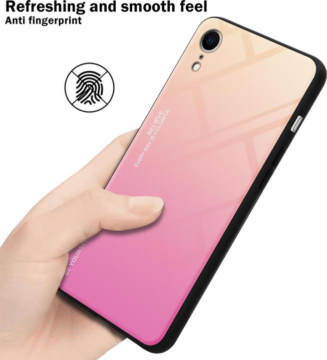 Actual product image Cadorabo TPU 2 colors glass cover (Apple iPhone XR)
