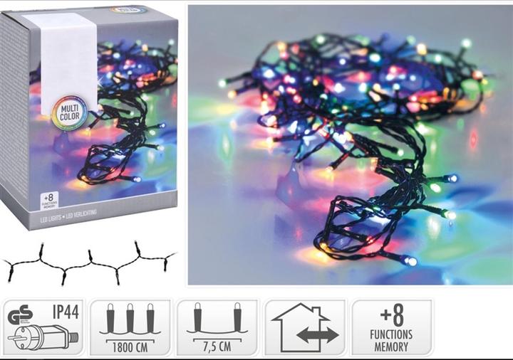 Mondex ŁAŃCUCH LED 240L MULTI ZEWNĘTRZNE 18m +8funkcji (0.13 m)