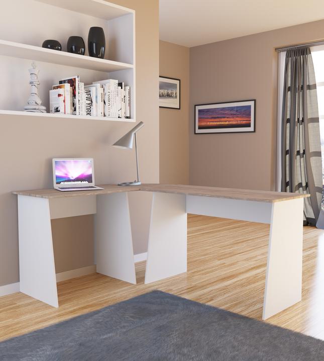 Actual product image VCM Wood corner desk computer table Masola (80 x 50 x 74 cm, 110 x 50 x 74 cm)