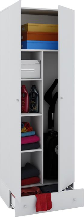 Image du produit VCM Holz Besen Putzschrank Serie Vandol mit Drehtüren (70 x 40 cm)