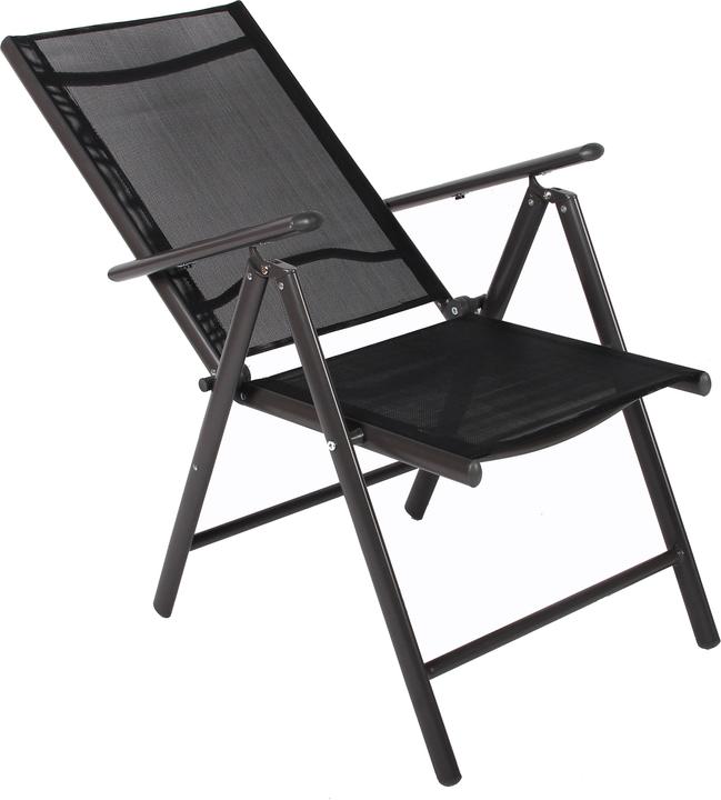 Actual product image VCM Set aluminum folding garden chair high back