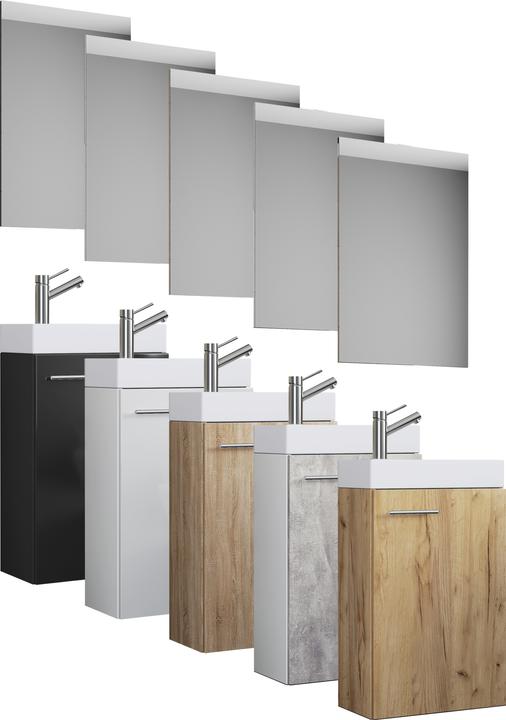 Actual product image VCM 3 pcs guest toilet wash place washbasin Slito mirror