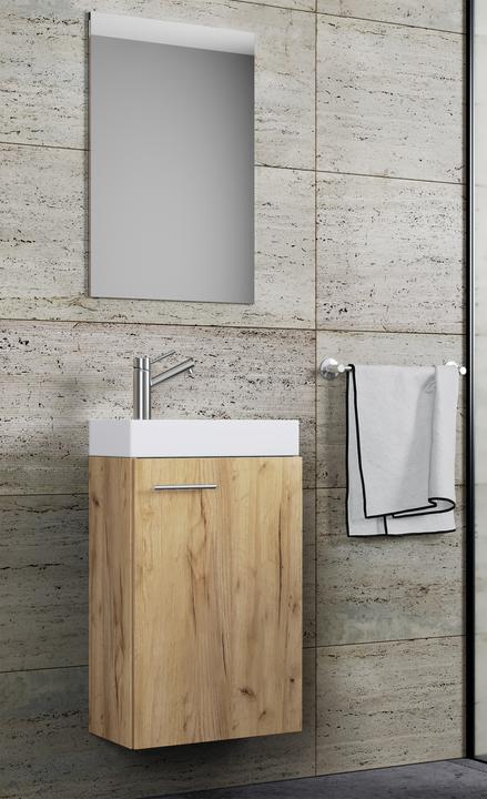 Produktbild VCM 3 tlg. Gäste WC Waschplatz Waschtisch Slito Spiegel