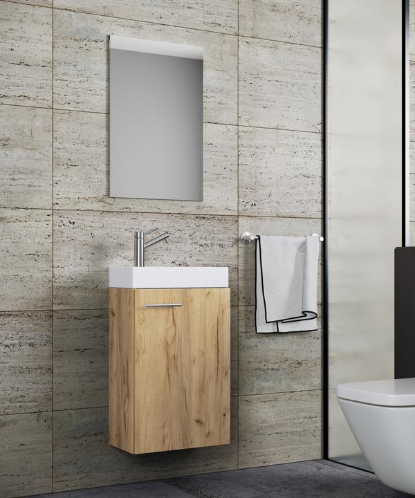 Produktbild VCM 3 tlg. Gäste WC Waschplatz Waschtisch Slito Spiegel