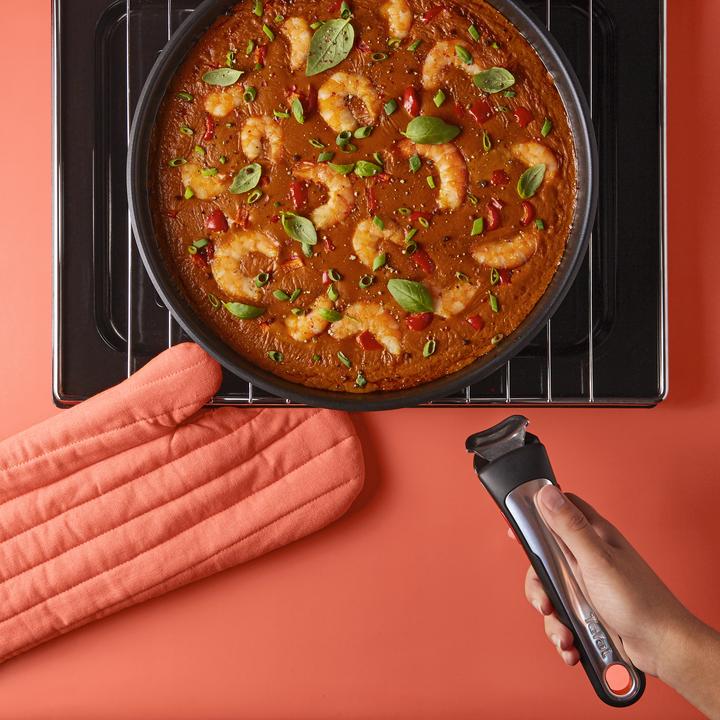 Image du produit Tefal Poignée Ingenio Premium avec insert en acier inoxydable (18.30 cm, Matières plastiques, Métal)