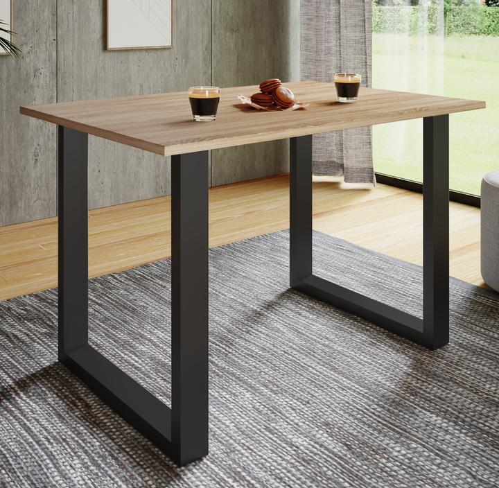 Image du produit VCM Table de salle à manger premium Table de salle à manger en bois "Xona U (140 x 80 x 76 cm)