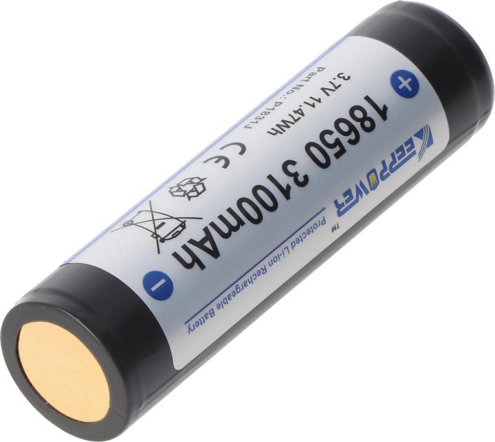 Actual product image Keeppower Battery 18650, protected (1 pcs., 18650, 3100 mAh)