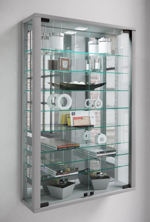 Produktbild VCM Sammel Wandvitrine Holz Glas Vitrosa Mini Spiegel (90 x 59 x 18 cm)