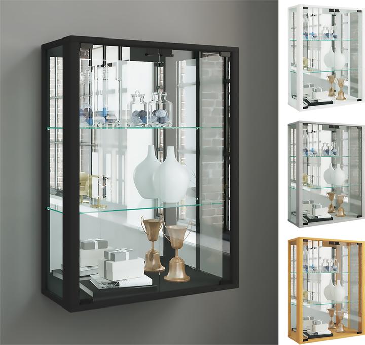 Image du produit VCM Vitrine murale vitrine de collection en verre vitrine murale étagère armoire en verre vitrine (60 x 25 x 80 cm)