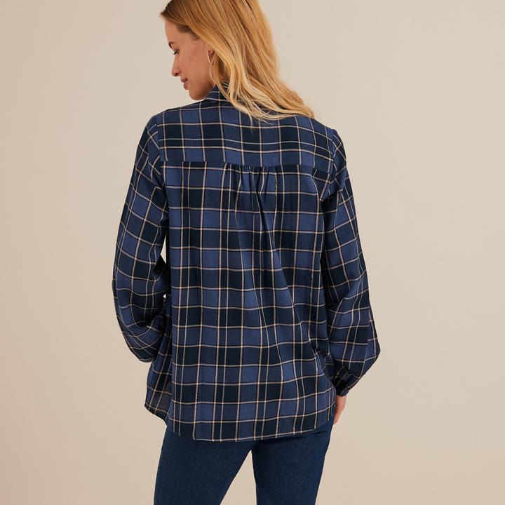 Produktbild Anne Weyburn Karierte Bluse mit langen Ärmeln (42)
