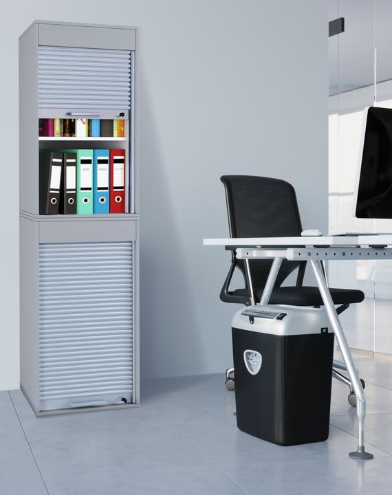 Actual product image VCM Office cabinet filing cabinet roller shutter cabinet wood "Aktos XL" (50 x 40 x 186 cm)