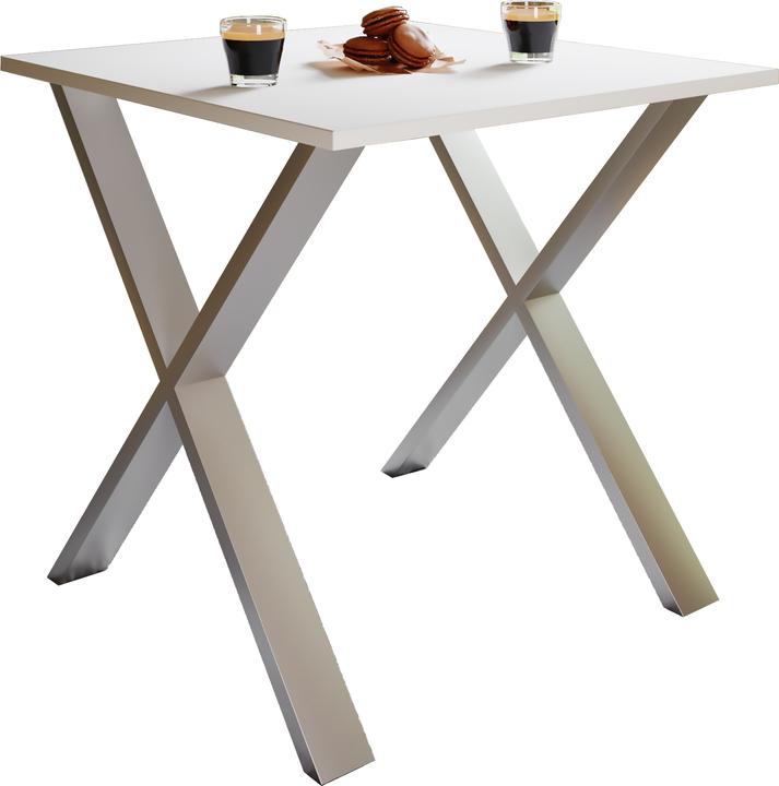 Produktbild VCM Holz Esstisch Xona X Silber (80 x 50 x 76 cm)