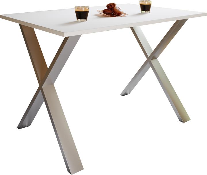 Actual product image VCM Wood dining table Xona X Silver (110 x 50 x 76 cm)