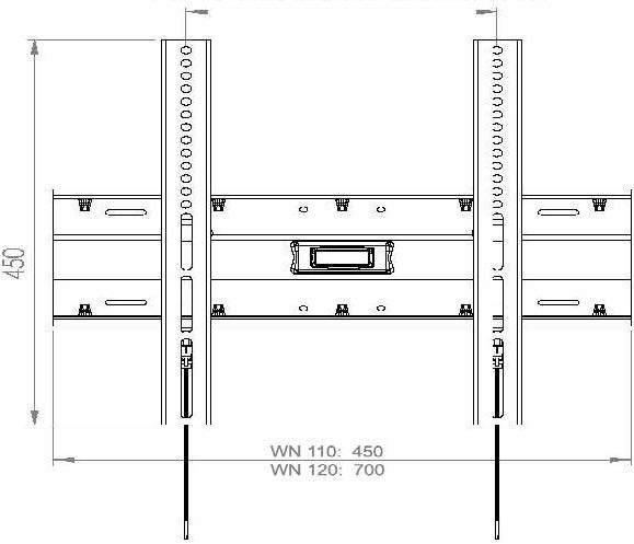 Actual product image VCM TV VESA wall mount tiltable WN110 (Wall, 40", 35 kg)