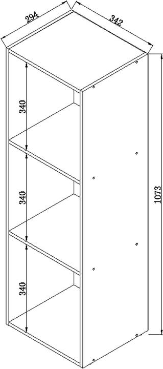 Produktbild VCM Holz Büro Aktenregal Offas 3fach (34 x 30 x 107 cm)