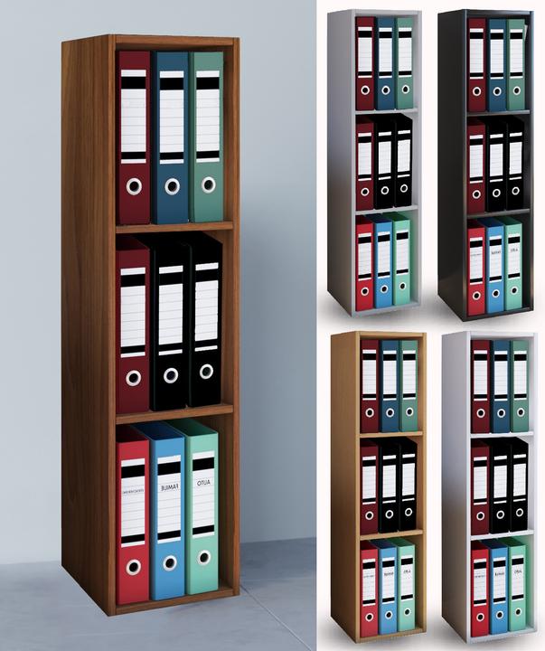 Produktbild VCM Holz Büro Aktenregal Offas 3fach (34 x 30 x 107 cm)
