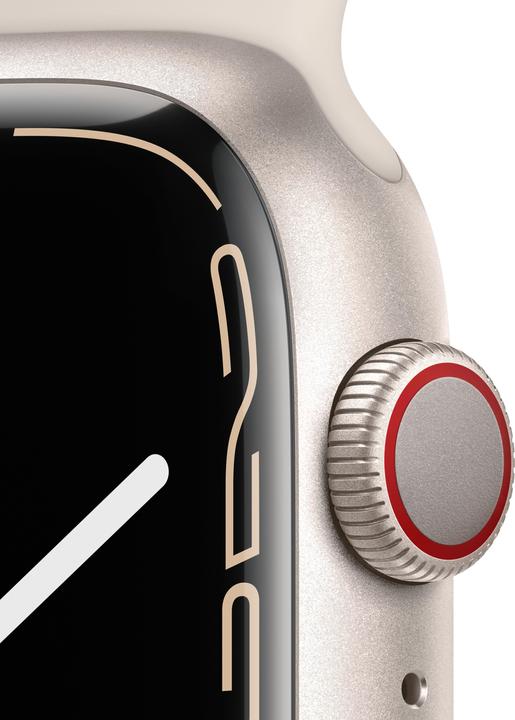 Immagine prodotto Apple Watch Series 7 GPS + Cellular 45mm Starlight Aluminium Case with Starlight Sport Band Regular (38 mm)