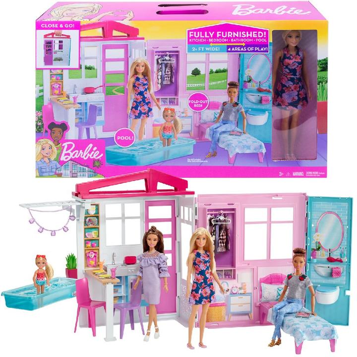 Produktbild Barbie Ferienhaus mit Möbeln und Puppe