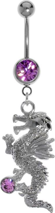 Bijouteria Bauchpiercing (Chirurgenstahl 316L, Kristall, Messing rhodiniert)