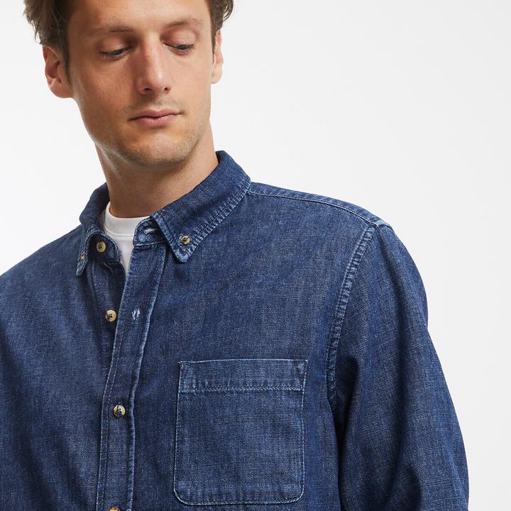 Image du produit La Redoute Collections Chemise en jean avec col boutonné (S)