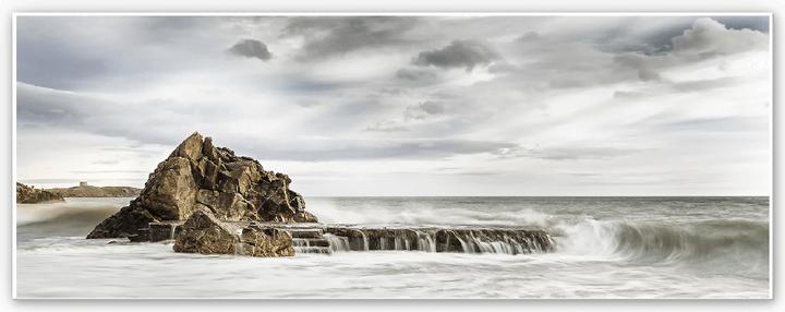 Produktbild Trenddeko Fels in der Brandung - Panorama (120 x 50 cm)