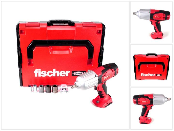Fischer FSS 18V 600 BL Battery impact wrench 1/2" 600Nm Brushless Set 1 ( 552923 ) Solo + L-Boxx - oh (Rechargeable battery operated)