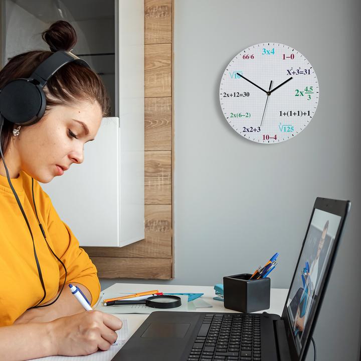 Actual product image Relaxdays Maths wall clock (30 cm)