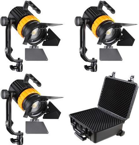 Image du produit Falcon Eyes Kit de fresnel LED miniature bicolore P-5AD-K3