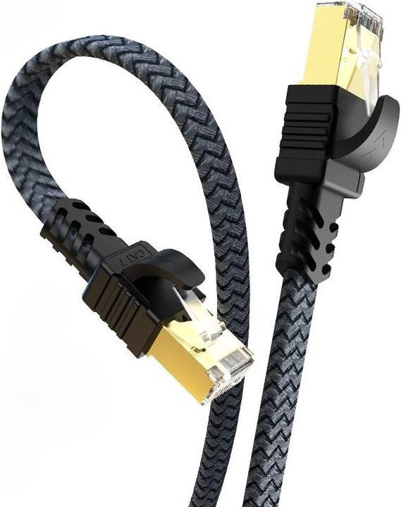 Immagine prodotto Hermex Cavo di rete piatto Cavo Ethernet LAN RJ45 Cat. 7 piatto 0,5 m (U/UTP, CAT7, 0.50 m)