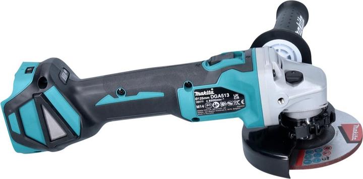 Actual product image Makita DGA 513 M1 Battery angle grinder 18 V 125 mm Brushless + 1x battery 4.0 Ah - without charger (125 mm)
