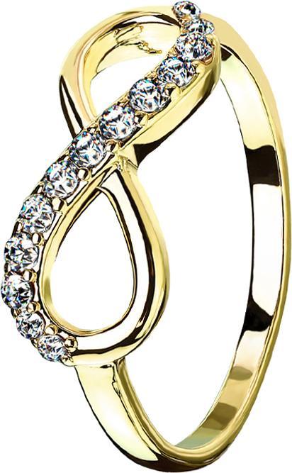 Immagine prodotto Star Piercing Anello infinito placcato oro con cristallo (55)