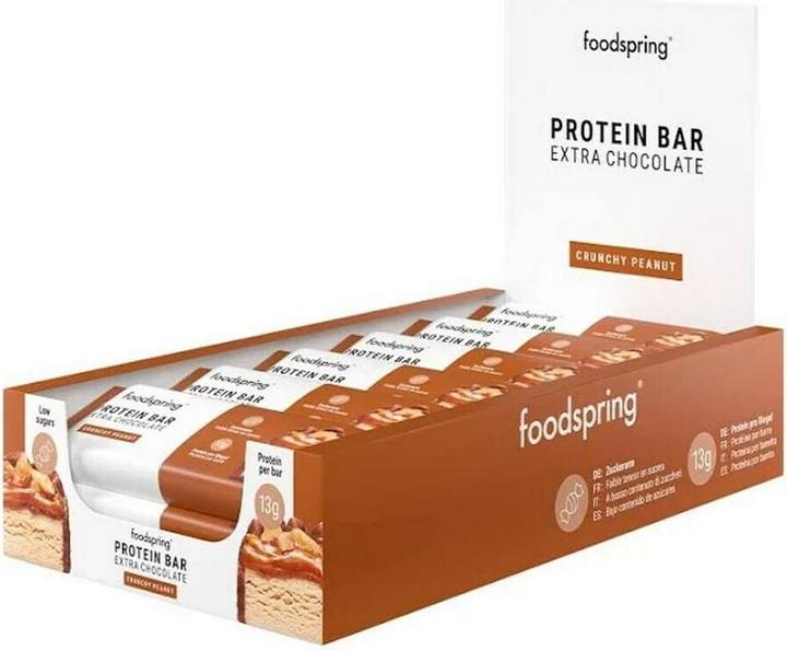 Actual product image Foodspring Protein Bar Extra Chocolate (Crunchy Peanut, 1 pcs., 668 g)