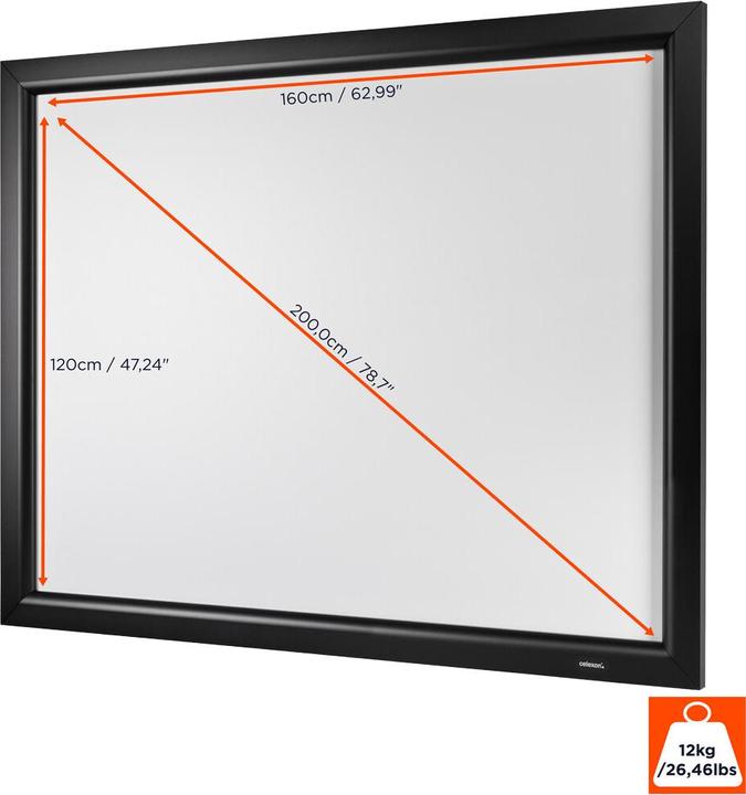 Actual product image Celexon Home Cinema frame screen - Screen - suitable for wall mounting - 200 cm (79") (78.74", 4:3)