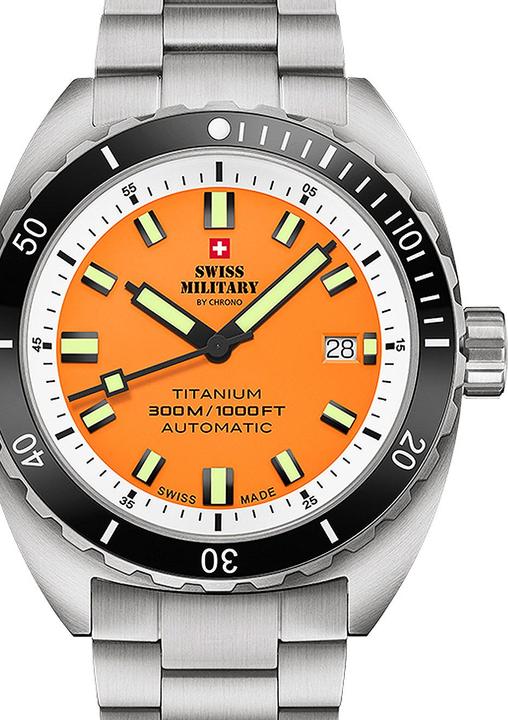 Produktbild Swiss Military SMA34100.04 Diver Titanium Automatik 42mm 30ATM (Taucheruhr, 42 mm)