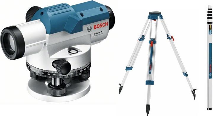Image du produit Bosch Professional Niveau optique GOL 26 D, avec trépied de construction BT160, jauge GR 500