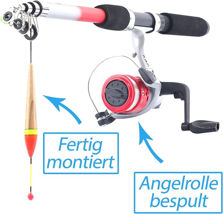 Immagine prodotto Q-Tac Set da pesca per bambini (Telescopio, 270 cm)