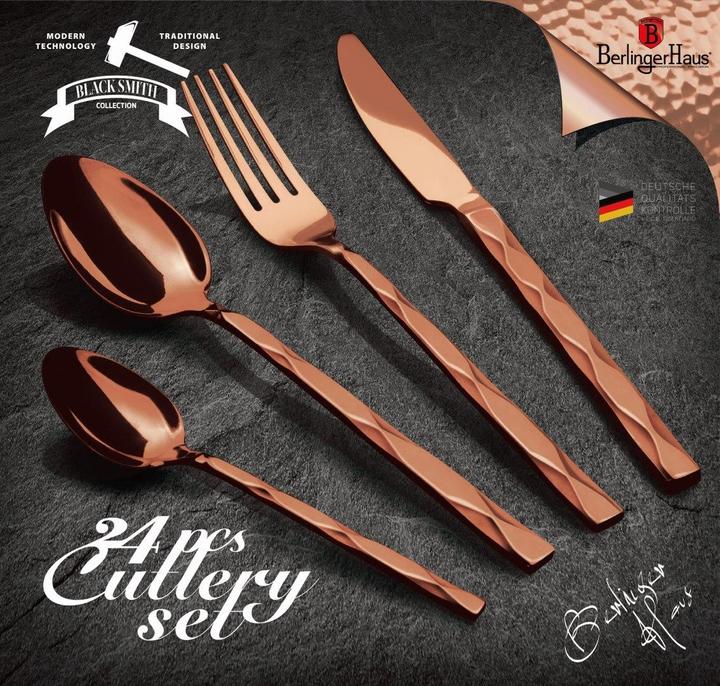 Image du produit BerlingerHaus TABLE TOOLS 24 ITEMS. BH-2621 ROSE GOLD (24 pièce(s), Set de couverts)